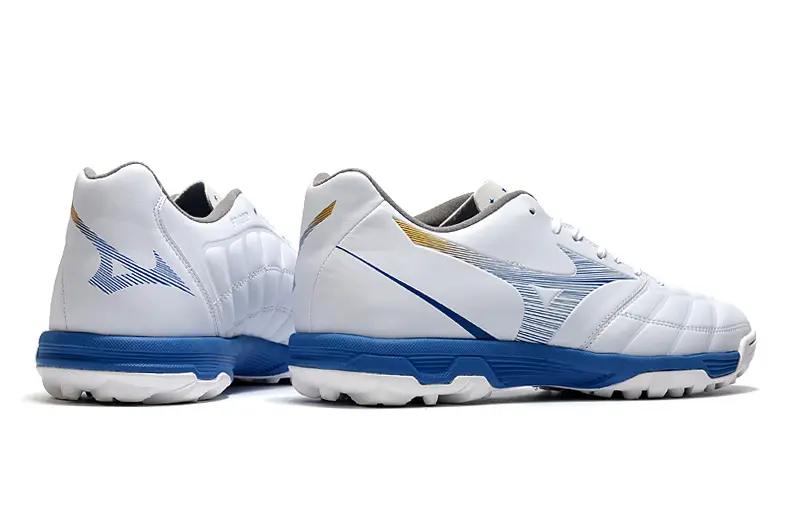 Mizuno Morelia Neo 3 TF - White/Sky Blue/Gold Accent