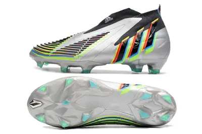 Adidas Predator Edge+ Laceless FG - Silver/Neon Green/Fiery Red