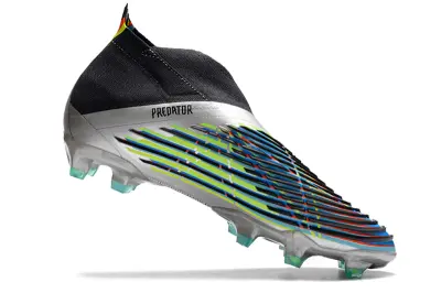 Adidas Predator Edge+ Laceless FG - Silver/Neon Green/Fiery Red