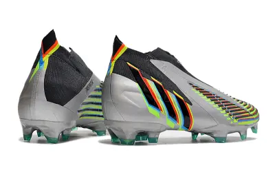 Adidas Predator Edge+ Laceless FG - Silver/Neon Green/Fiery Red
