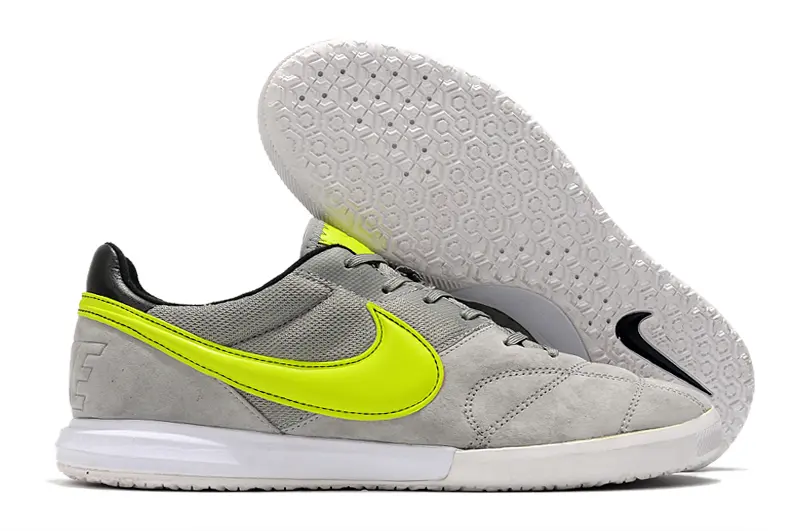 Nike Premier 2 Sala IC - Gray/Vibrant Neon Yellow/Neutral Gray
