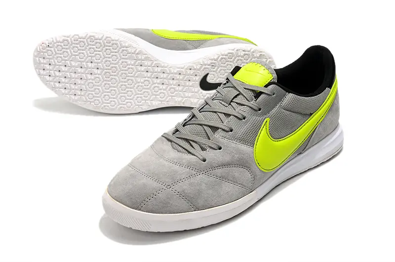 Nike Premier 2 Sala IC - Gray/Vibrant Neon Yellow/Neutral Gray