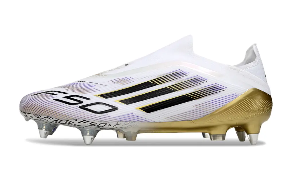 Adidas F50 Elite Laceless SG - White/Gold/Black