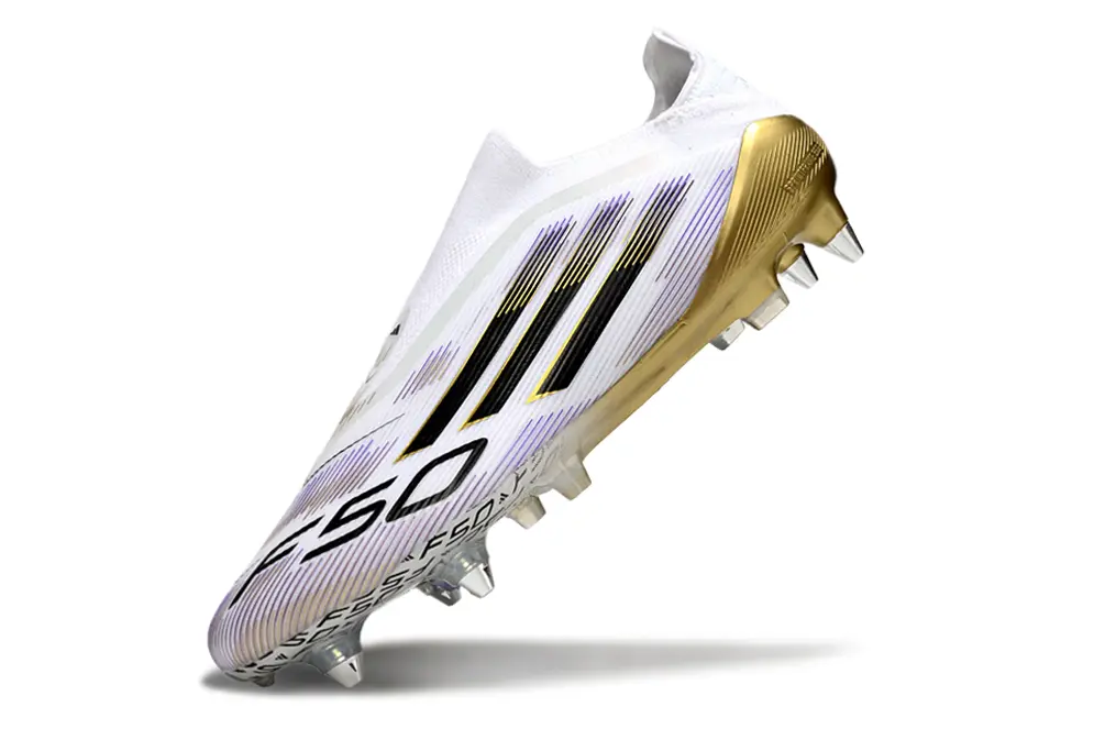 Adidas F50 Elite Laceless SG - White/Gold/Black