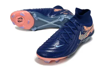 Nike Phantom Luna 2 Elite FG Firm Ground Soccer Cleats - Navy/Coral Burst/Blue Dusk