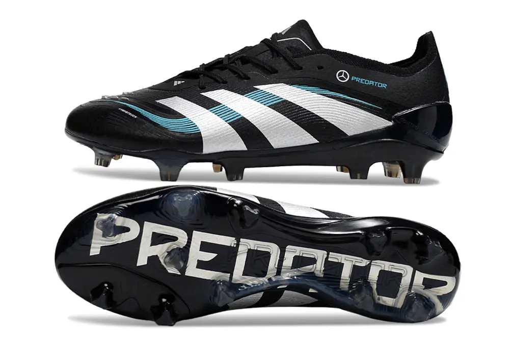 Benz x Adidas Predator 25 Elite FG - Black/White/Teal