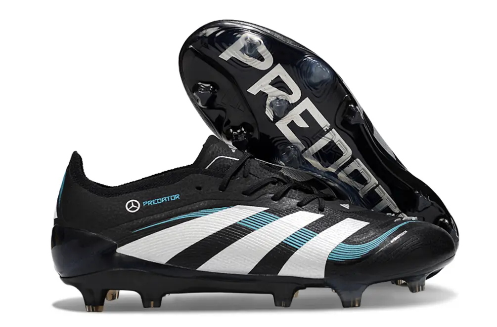 Benz x Adidas Predator 25 Elite FG - Black/White/Teal