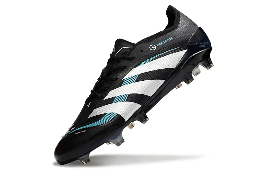 Benz x Adidas Predator 25 Elite FG - Black/White/Teal
