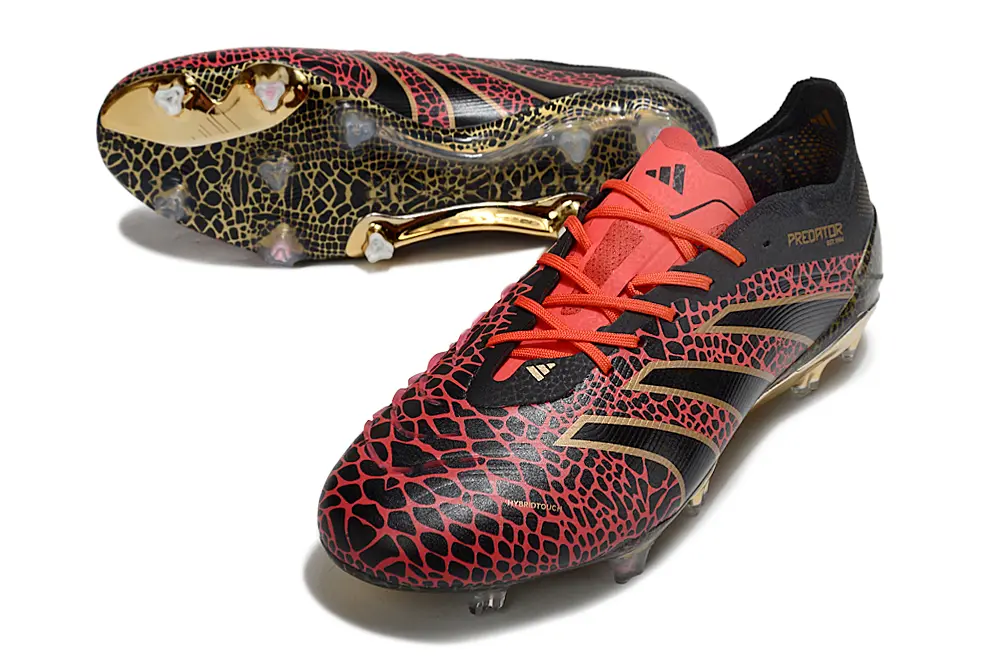Adidas Predator 25 Elite FG - Black/Crimson Red/Metallic Gold