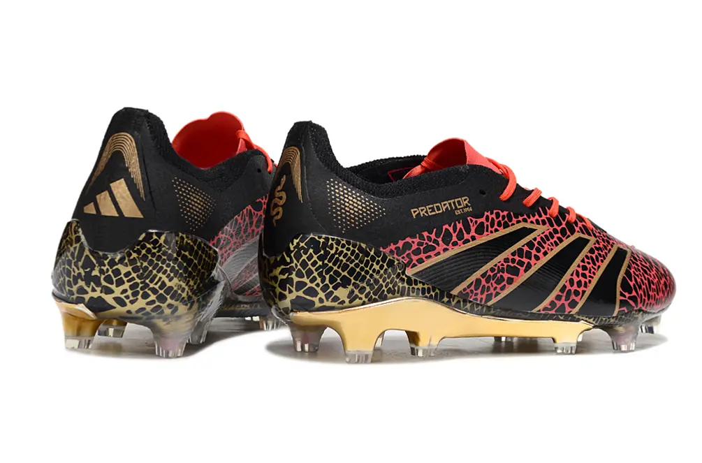 Adidas Predator 25 Elite FG - Black/Crimson Red/Metallic Gold