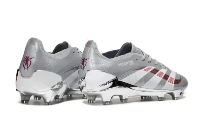 Adidas Predator 25 Elite FG - Silver/Crimson Red/Metallic Grey