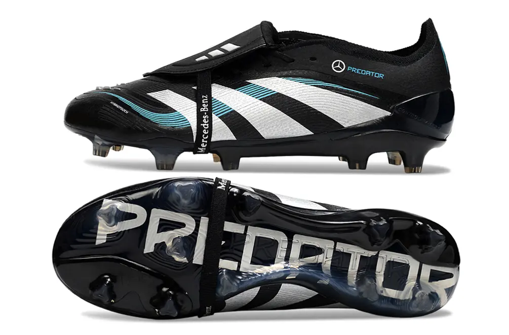 Adidas Predator 25 Elite Foldover Tongue FG - Black/Electric Blue/Silver