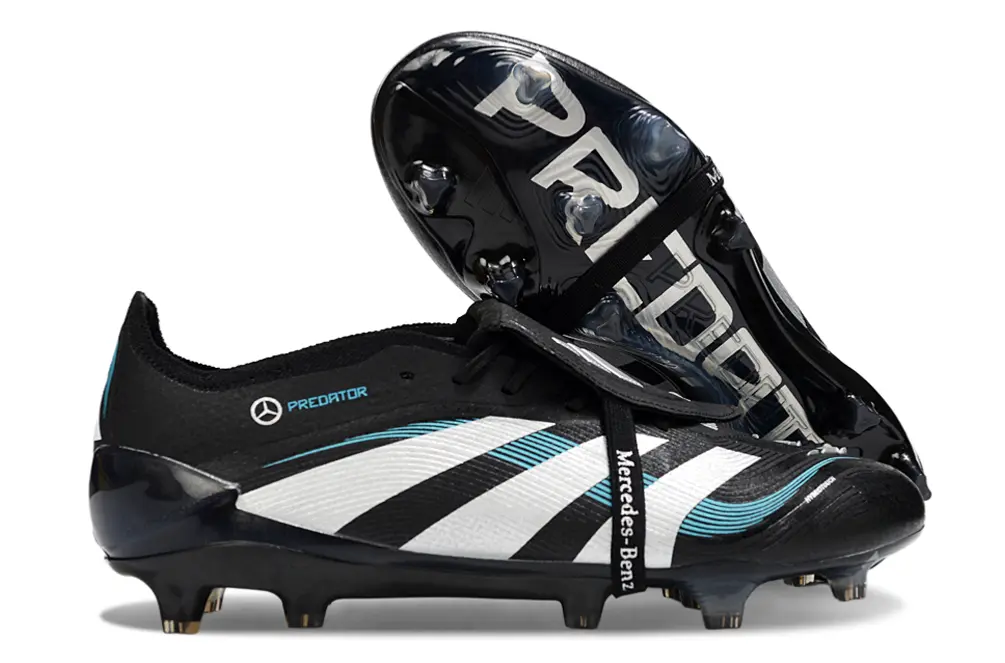 Adidas Predator 25 Elite Foldover Tongue FG - Black/Electric Blue/Silver