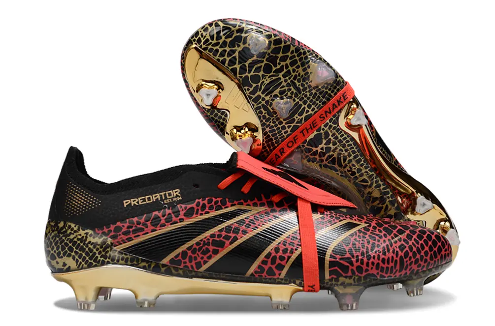 Adidas Predator 25 Elite Foldover Tongue FG - Red/Black/Gold