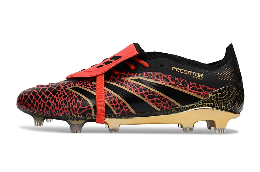 Adidas Predator 25 Elite Foldover Tongue FG - Red/Black/Gold