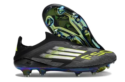 Adidas F50+ Laceless Lightstrike Pro FG - Black/Vibrant Yellow/Rainbow Iridescent