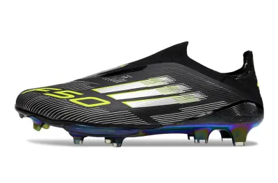 Adidas F50+ Laceless Lightstrike Pro FG - Black/Vibrant Yellow/Rainbow Iridescent