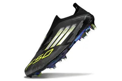 Adidas F50+ Laceless Lightstrike Pro FG - Black/Vibrant Yellow/Rainbow Iridescent