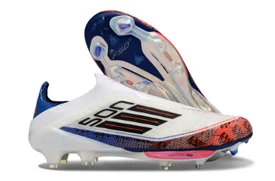 Son x Adidas F50+ Laceless Lightstrike Pro FG - White/Vivid Red/Deep Blue