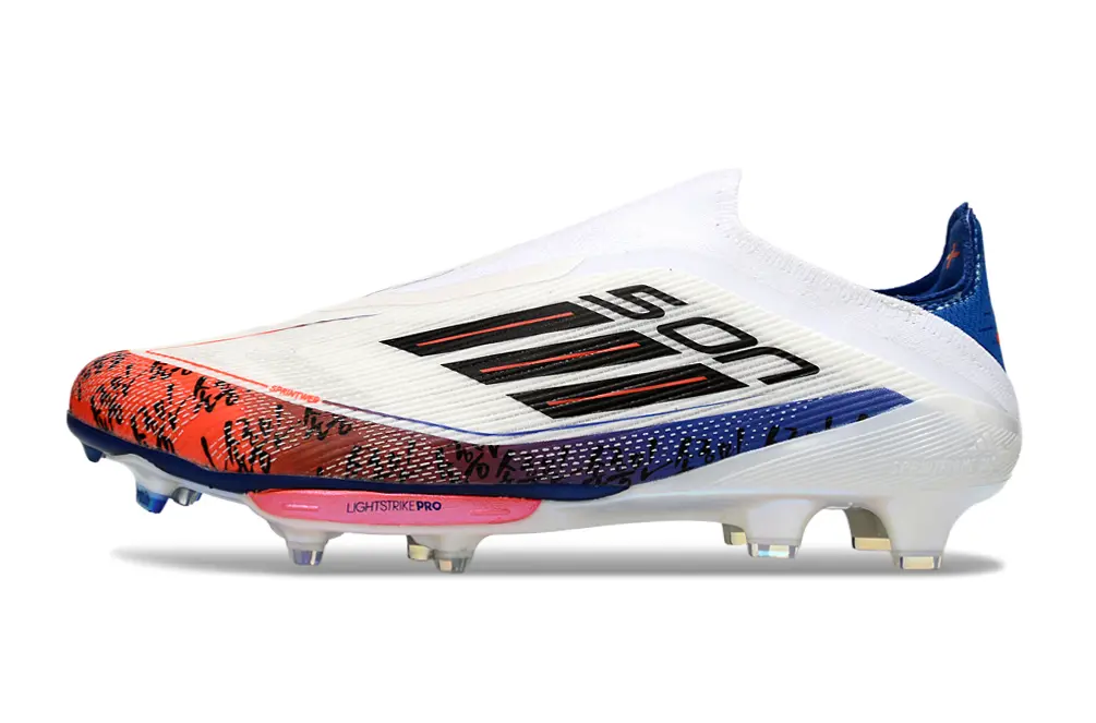 Son x Adidas F50+ Laceless Lightstrike Pro FG - White/Vivid Red/Deep Blue