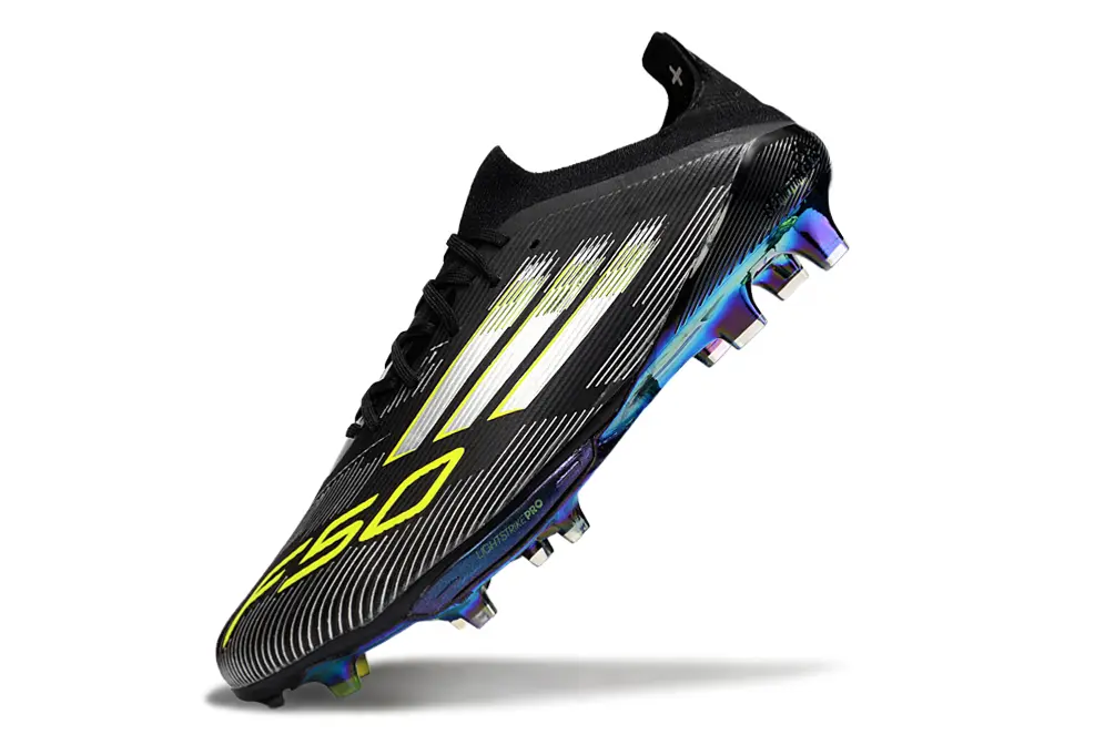 Adidas F50+ Lightstrike Pro FG - Black/Neon Yellow/Iridescent Blue