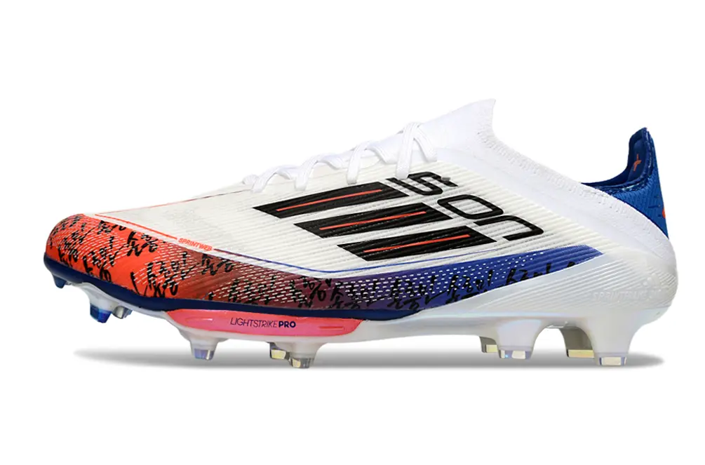 Son x Adidas F50+ Lightstrike Pro FG - White/Fiery Red/Deep Blue