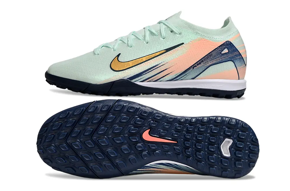 Nike Air Zoom Mercurial Vapor 16 Elite TF - Mint/Coral Pink/Navy Blue