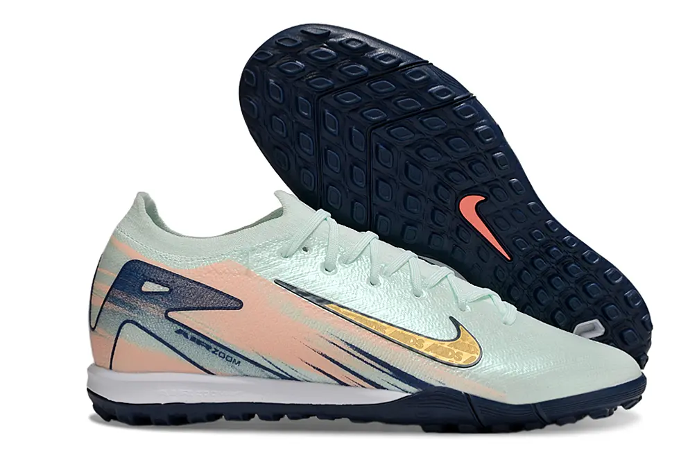 Nike Air Zoom Mercurial Vapor 16 Elite TF - Mint/Coral Pink/Navy Blue
