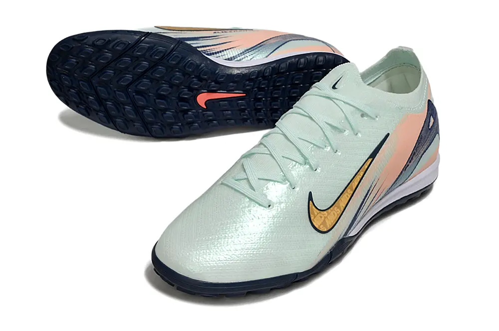 Nike Air Zoom Mercurial Vapor 16 Elite TF - Mint/Coral Pink/Navy Blue