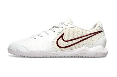 Nike Tiempo Legend 10 Academy IC - White/Creamy White/Burgundy Red