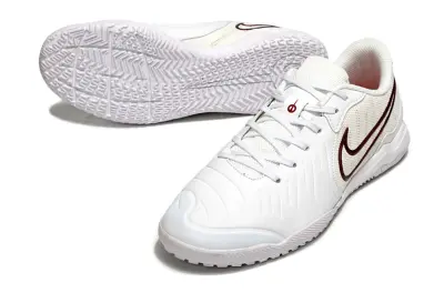 Nike Tiempo Legend 10 Academy IC - White/Creamy White/Burgundy Red