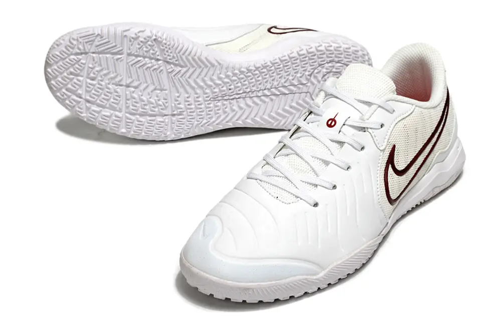 Nike Tiempo Legend 10 Academy IC - White/Creamy White/Burgundy Red