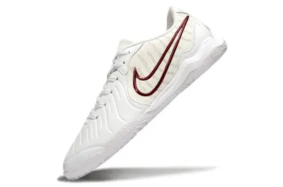 Nike Tiempo Legend 10 Academy IC - White/Creamy White/Burgundy Red
