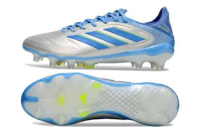 Adidas Copa Pure 3 Elite FG - Silver/Sky Blue/Lime Green