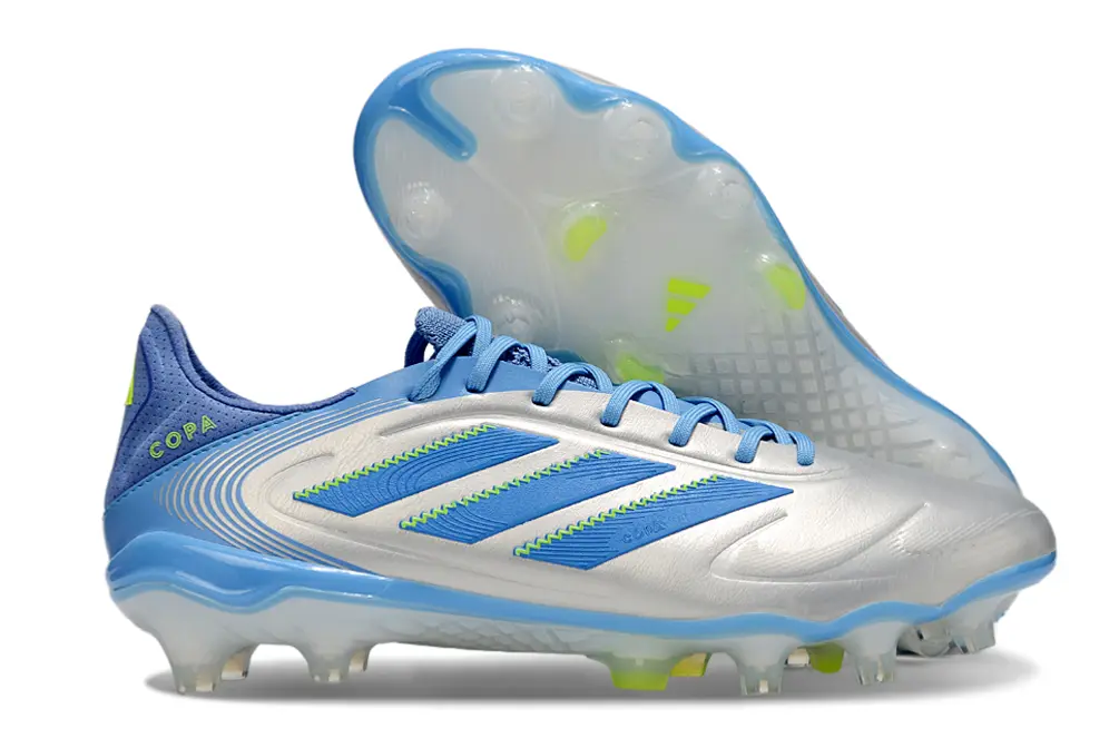 Adidas Copa Pure 3 Elite FG - Silver/Sky Blue/Lime Green