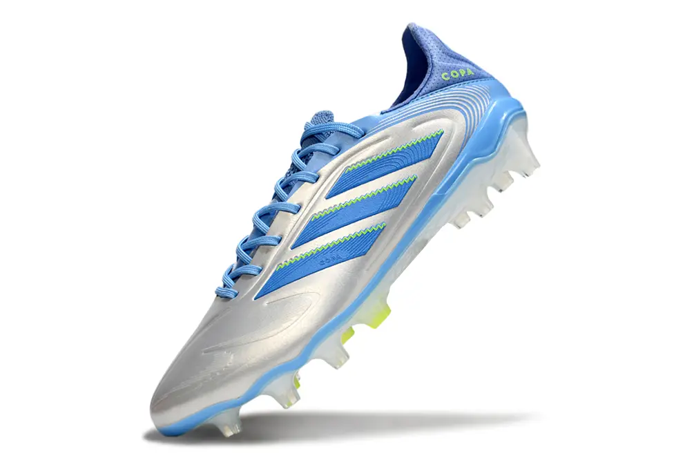 Adidas Copa Pure 3 Elite FG - Silver/Sky Blue/Lime Green