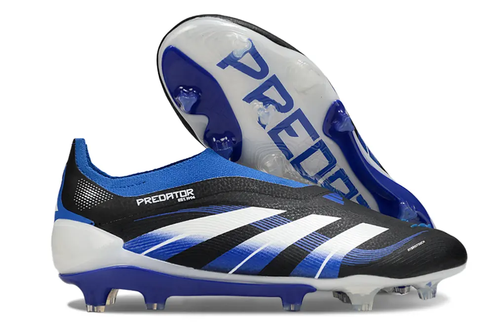 Adidas Predator 25 Elite Laceless FG - Black/Electric Blue/White