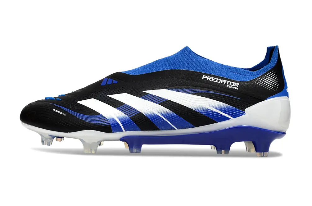 Adidas Predator 25 Elite Laceless FG - Black/Electric Blue/White