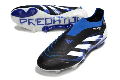 Adidas Predator 25 Elite Laceless FG - Black/Electric Blue/White