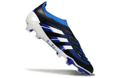 Adidas Predator 25 Elite Laceless FG - Black/Electric Blue/White