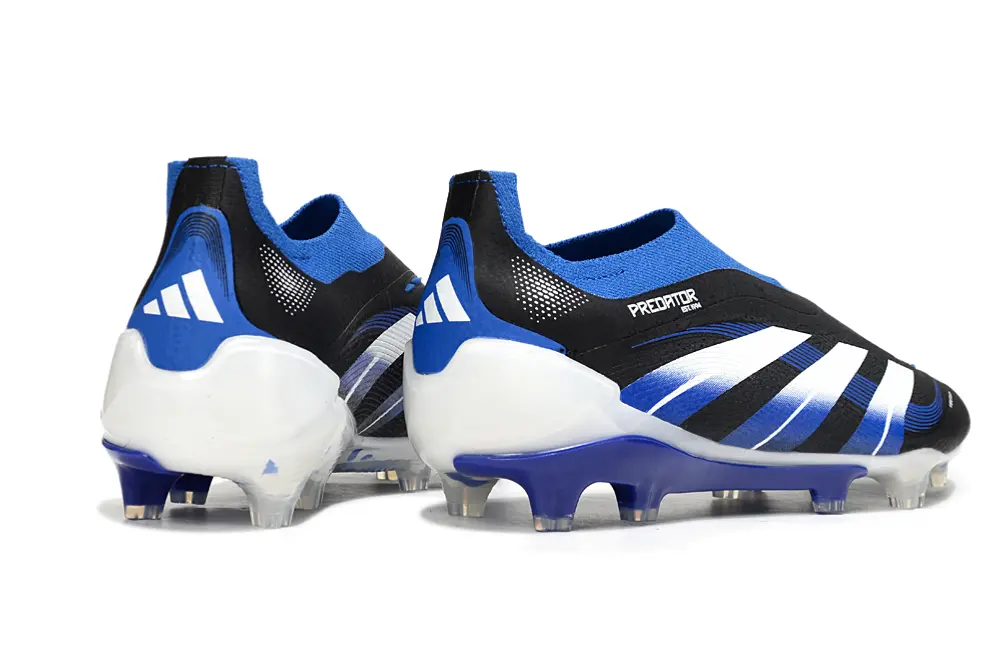 Adidas Predator 25 Elite Laceless FG - Black/Electric Blue/White