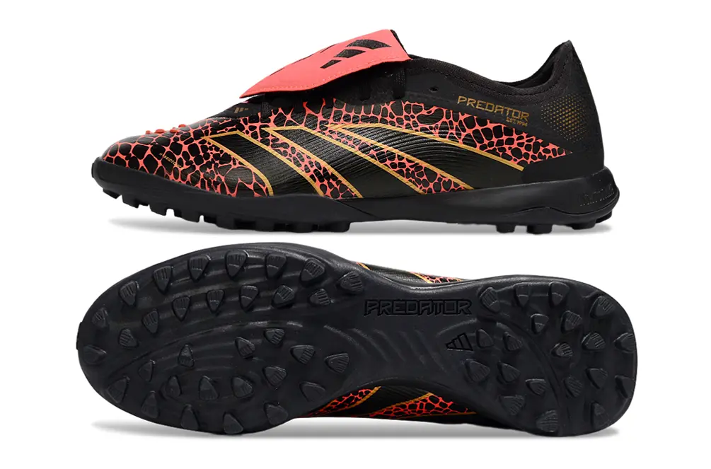 Adidas Predator Elite Foldover Tongue TF - Black/Crimson Red/Gold Metallic