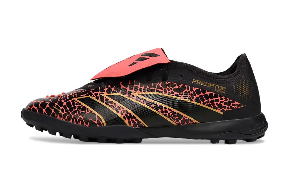 Adidas Predator Elite Foldover Tongue TF - Black/Crimson Red/Gold Metallic