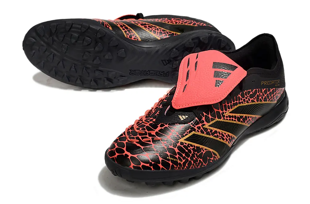 Adidas Predator Elite Foldover Tongue TF - Black/Crimson Red/Gold Metallic