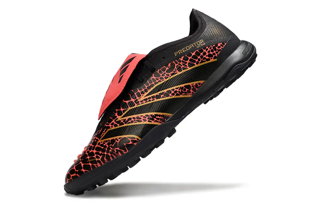 Adidas Predator Elite Foldover Tongue TF - Black/Crimson Red/Gold Metallic