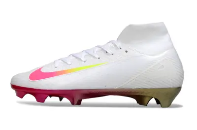 Nike Air Zoom Mercurial Superfly 10 Elite FG - White/Neon Pink/Sparkling Gold