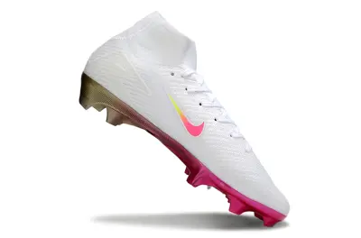 Nike Air Zoom Mercurial Superfly 10 Elite FG - White/Neon Pink/Sparkling Gold