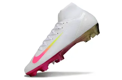 Nike Air Zoom Mercurial Superfly 10 Elite FG - White/Neon Pink/Sparkling Gold
