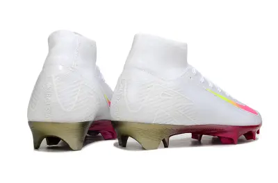 Nike Air Zoom Mercurial Superfly 10 Elite FG - White/Neon Pink/Sparkling Gold