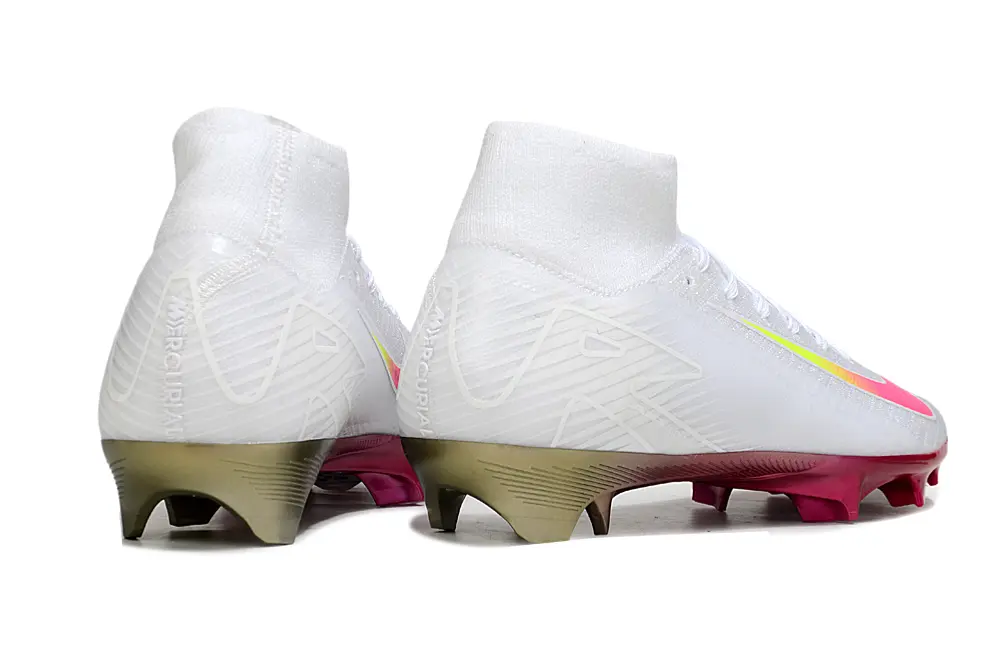 Nike Air Zoom Mercurial Superfly 10 Elite FG - White/Neon Pink/Sparkling Gold